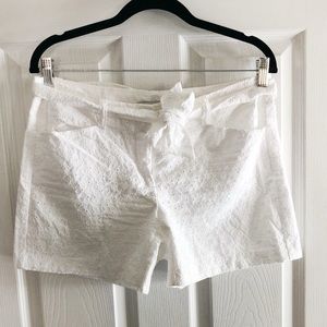 White House Black Market ADORABLE White Eyelet Shorts